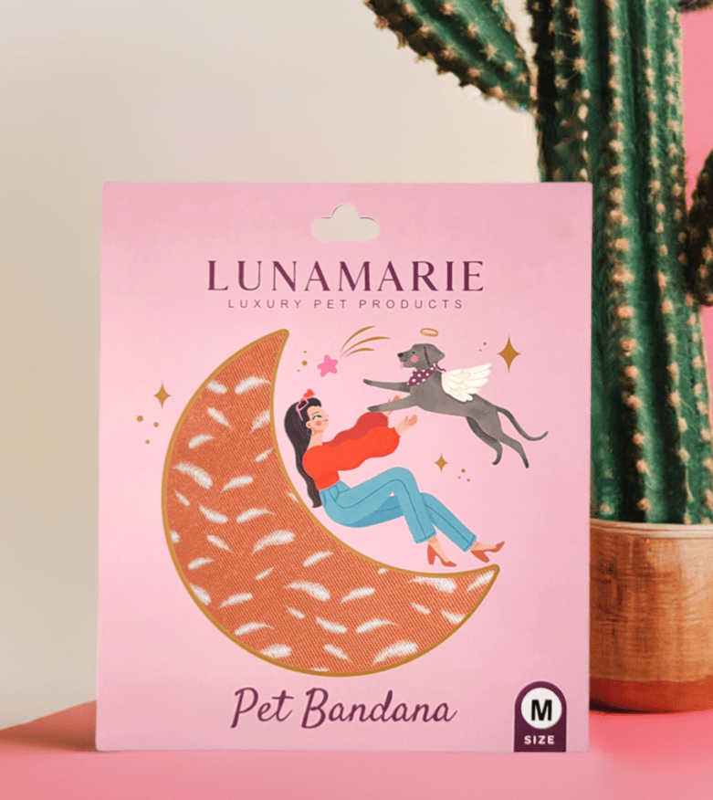 Orange Feathers Bandana - LunaMarie