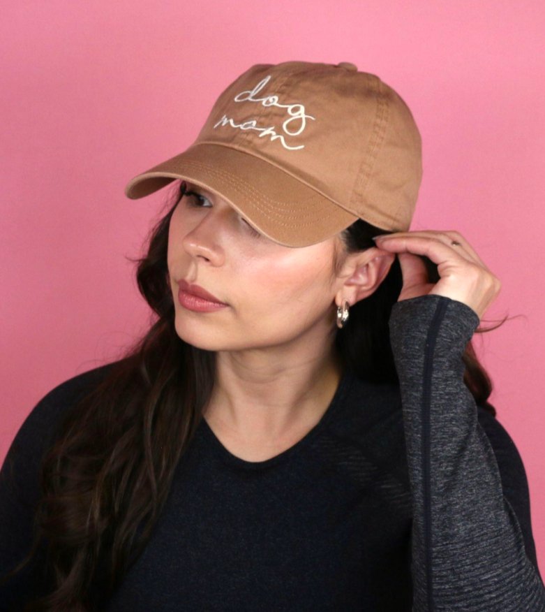 Dog Mom Embroidered Cap (Clay) - LunaMarie