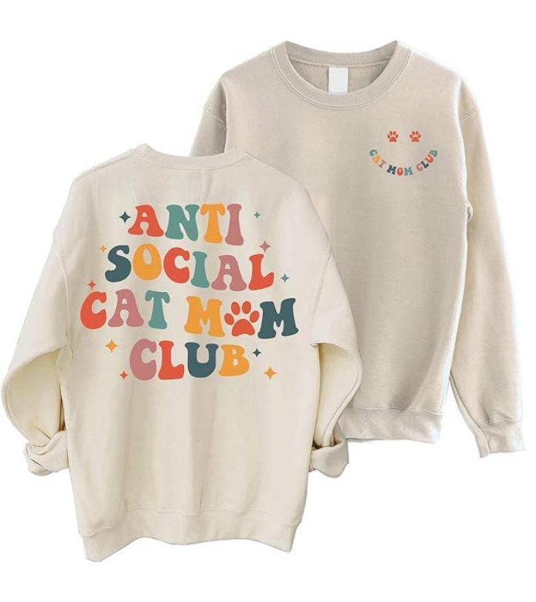 Anti-Social Cat Club Sweater - LunaMarie