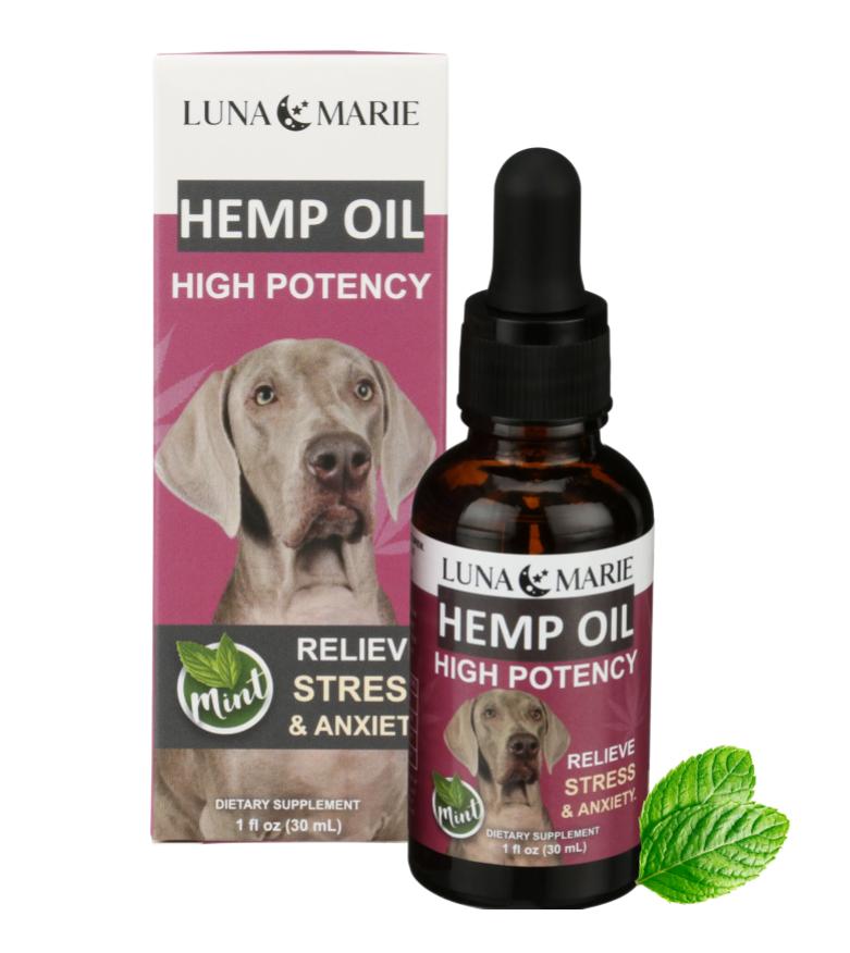 Cold-Pressed Hemp Oil Omega 3-6-9 Complex & Vitamin E (Mint Flavor) - LunaMarie