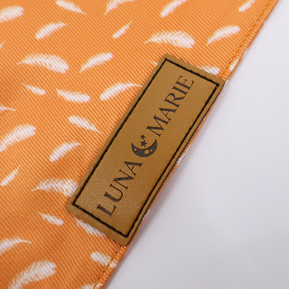 Orange Feathers Bandana - LunaMarie